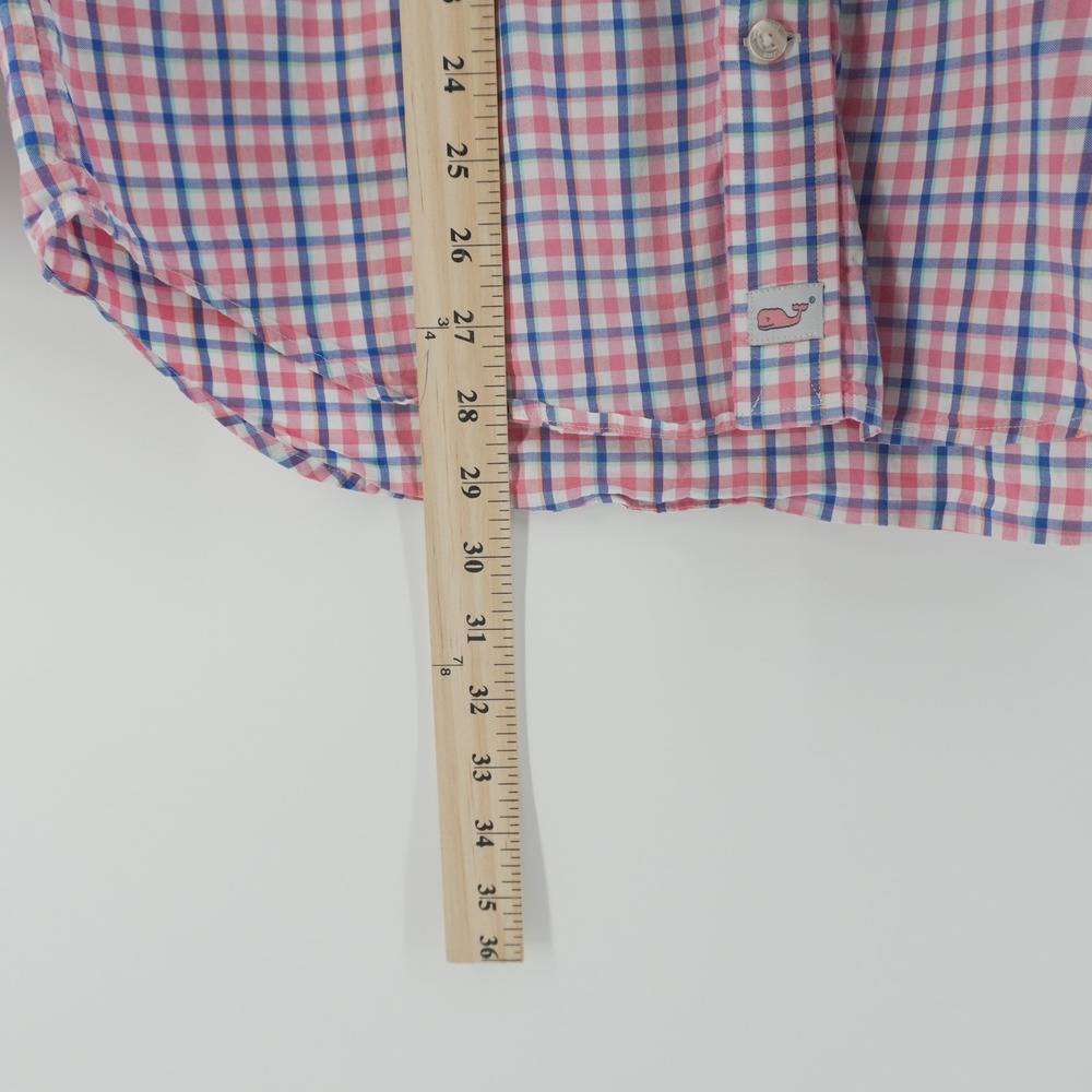 Vineyard Vines Murray Shirt Mens Small Pink Blue Plaid Slim Fit Button Down - Picture 6 of 7